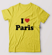 Load image into Gallery viewer, I Love Paris T-Shirt for Men-Yellow-Ektarfa.online