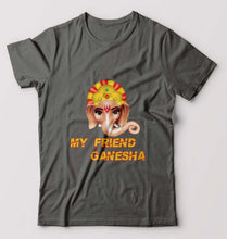 Load image into Gallery viewer, Ganpati JI(Ganesh) T-Shirt for Men-Charcoal-Ektarfa.online
