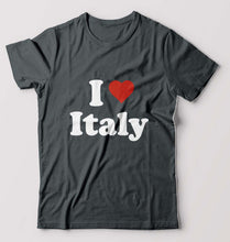 Load image into Gallery viewer, I Love Italy T-Shirt for Men-Steel grey-Ektarfa.online