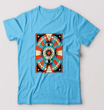 Load image into Gallery viewer, Psychedelic Peace and Love T-Shirt for Men-Light Blue-Ektarfa.online