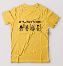 Load image into Gallery viewer, Software Engineer T-Shirt for Men-Golden Yellow-Ektarfa.online