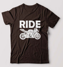 Load image into Gallery viewer, Ride Superbike T-Shirt for Men-Coffee Brown-Ektarfa.online