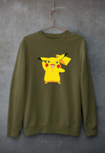 Load image into Gallery viewer, Pikachu Unisex Sweatshirt for Men/Women-Olive Green-Ektarfa.online
