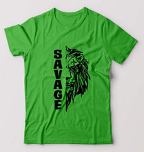 Load image into Gallery viewer, Savage Lion T-Shirt for Men-flag green-Ektarfa.online