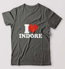 Load image into Gallery viewer, I Love Indore T-Shirt for Men-Charcoal-Ektarfa.online