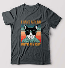 Load image into Gallery viewer, Cat T-Shirt for Men-Steel Grey-Ektarfa.online