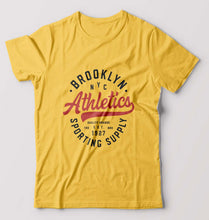 Load image into Gallery viewer, Varsity Los Angeles T-Shirt for Men-Golden Yellow-Ektarfa.online