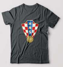 Load image into Gallery viewer, Croatia Football T-Shirt for Men-Steel grey-Ektarfa.online
