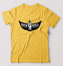 Load image into Gallery viewer, Rock and Roll T-Shirt for Men-Golden Yellow-Ektarfa.online