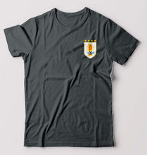 Load image into Gallery viewer, Uruguay Football T-Shirt for Men-Steel grey-Ektarfa.online