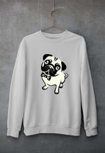 Load image into Gallery viewer, Pug Dog Unisex Sweatshirt for Men/Women-Grey Melange-Ektarfa.online