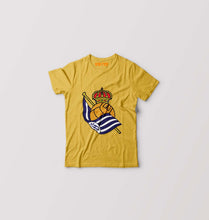Load image into Gallery viewer, Real-Sociedad Kids T-Shirt for Boy/Girl-Golden Yellow-Ektarfa.online