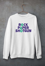 Load image into Gallery viewer, Rock Paper Shotgun Unisex Sweatshirt for Men/Women-White-Ektarfa.online