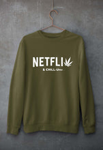 Load image into Gallery viewer, Netflix Weed & Chill Unisex Sweatshirt for Men/Women-Olive Green-Ektarfa.online