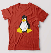 Load image into Gallery viewer, Linux T-Shirt for Men-Brick Red-Ektarfa.online