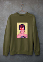 Load image into Gallery viewer, David Bowie Unisex Sweatshirt for Men/Women-Olive Green-Ektarfa.online