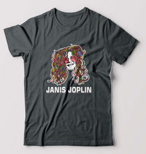 Load image into Gallery viewer, Janis Joplin T-Shirt for Men-Steel grey-Ektarfa.online