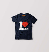 Load image into Gallery viewer, I Love Chess Kids T-Shirt for Boy/Girl-Navy Blue-Ektarfa.online