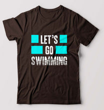 Load image into Gallery viewer, Swimming T-Shirt for Men-Coffee Brown-Ektarfa.online