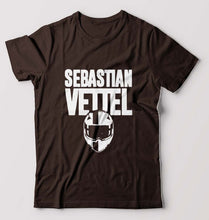Load image into Gallery viewer, Sebastian Vettel F1 T-Shirt for Men-Coffee Brown-Ektarfa.online