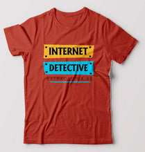 Load image into Gallery viewer, Internet T-Shirt for Men-Brick Red-Ektarfa.online