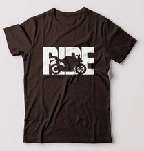 Load image into Gallery viewer, Ride Superbike T-Shirt for Men-Coffee Brown-Ektarfa.online