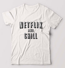 Load image into Gallery viewer, Netflix and Chill T-Shirt for Men-White-Ektarfa.online