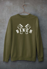 Load image into Gallery viewer, Biker Unisex Sweatshirt for Men/Women-Olive Green-Ektarfa.online