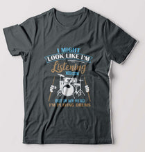 Load image into Gallery viewer, Drummer T-Shirt for Men-Steel grey-Ektarfa.online