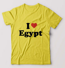 Load image into Gallery viewer, I Love Egypt T-Shirt for Men-Yellow-Ektarfa.online