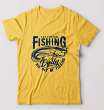 Load image into Gallery viewer, Fishing T-Shirt for Men-Golden Yellow-Ektarfa.online
