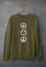 Load image into Gallery viewer, Weed Happy Peace Unisex Sweatshirt for Men/Women-Olive Green-Ektarfa.online