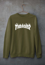 Load image into Gallery viewer, Thrasher Unisex Sweatshirt for Men/Women-Olive Green-Ektarfa.online