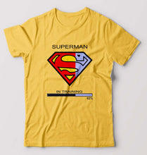 Load image into Gallery viewer, Superman Gym T-Shirt for Men-Golden Yellow-Ektarfa.online