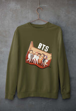Load image into Gallery viewer, BTS Kpop Unisex Sweatshirt for Men/Women-Olive Green-Ektarfa.online