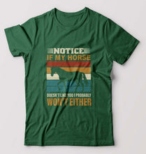 Load image into Gallery viewer, Horse T-Shirt for Men-Bottle Green-Ektarfa.online