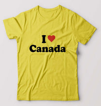 Load image into Gallery viewer, I Love Canada T-Shirt for Men-Yellow-Ektarfa.online