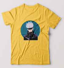 Load image into Gallery viewer, Gojo Satoru Anime T-Shirt for Men-Golden Yellow-Ektarfa.online
