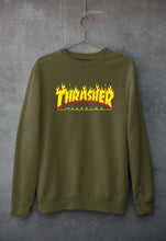 Load image into Gallery viewer, Thrasher Magzine Unisex Sweatshirt for Men/Women-Olive Green-Ektarfa.online