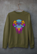 Load image into Gallery viewer, Trippy Psychedelic Skull Unisex Sweatshirt for Men/Women-Olive Green-Ektarfa.online