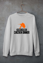 Load image into Gallery viewer, PUBG Winner Winner Chicken Dinner Unisex Sweatshirt for Men/Women-Grey Melange-Ektarfa.online