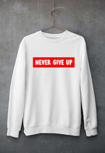 Load image into Gallery viewer, Never Give UP Unisex Sweatshirt for Men/Women-White-Ektarfa.online