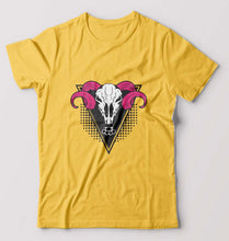 Load image into Gallery viewer, Ram Skull T-Shirt for Men-Golden Yellow-Ektarfa.online