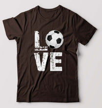 Load image into Gallery viewer, Love Football T-Shirt for Men-Coffee Brown-Ektarfa.online