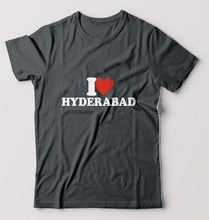 Load image into Gallery viewer, I Love Hyderabad T-Shirt for Men-Steel grey-Ektarfa.online