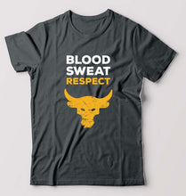 Load image into Gallery viewer, Blood Sweat Respect Gym T-Shirt for Men-Steel grey-Ektarfa.online