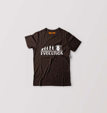 Load image into Gallery viewer, Drummer Evolution Kids T-Shirt for Boy/Girl-Coffee Brown-Ektarfa.online