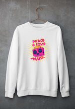 Load image into Gallery viewer, Psychedelic Music Peace Love Unisex Sweatshirt for Men/Women-White-Ektarfa.online