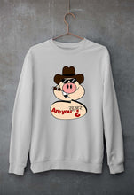Load image into Gallery viewer, Pig Funny Unisex Sweatshirt for Men/Women-Grey Melange-Ektarfa.online