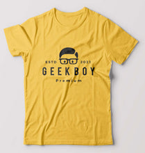 Load image into Gallery viewer, Geek T-Shirt for Men-Golden yellow-Ektarfa.online